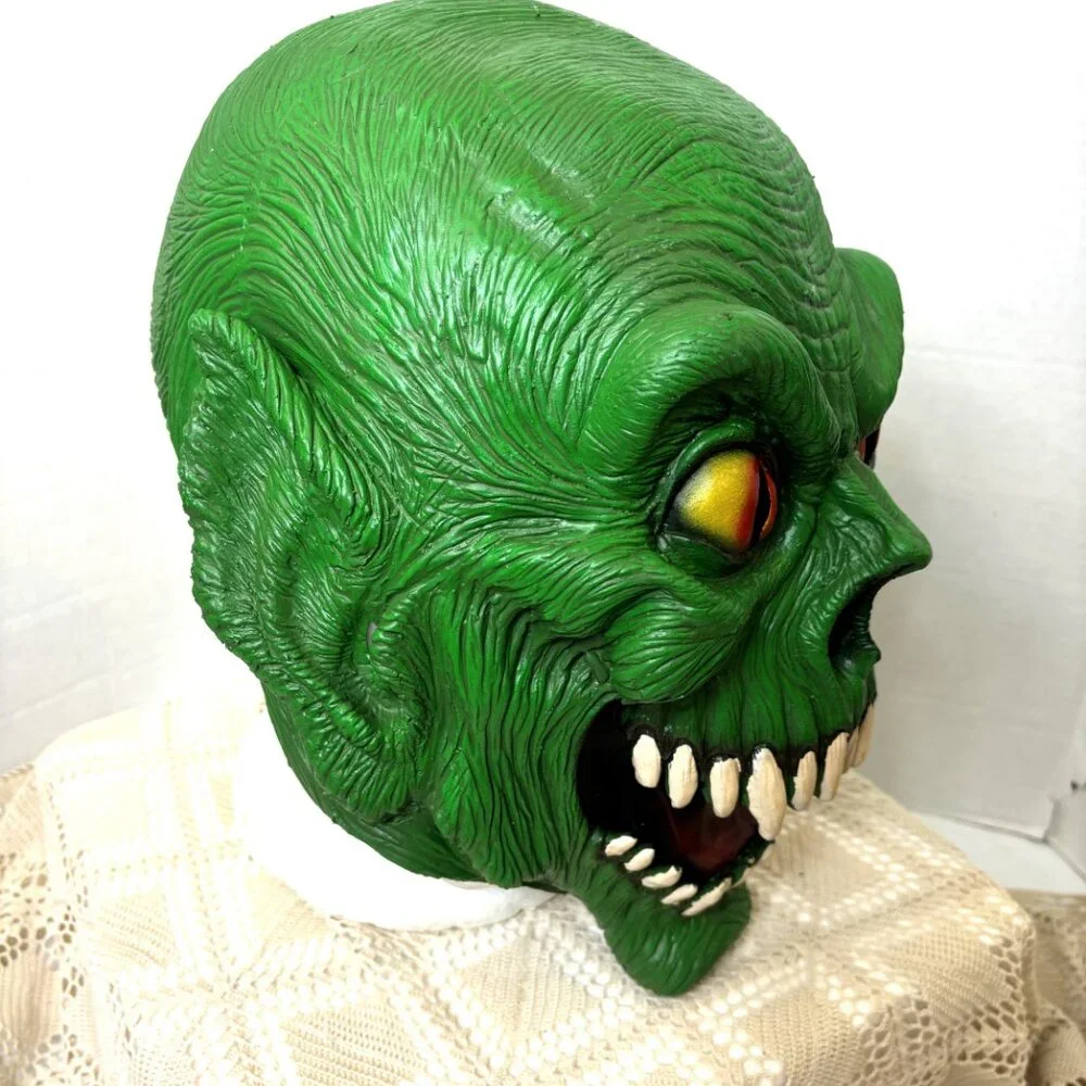 Rare VTG 1990 Green Demon  American Mask & Novelty Vintage Collectible Mask NWT